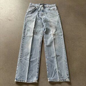 Loose-fitting light blue denim jeans, size 30